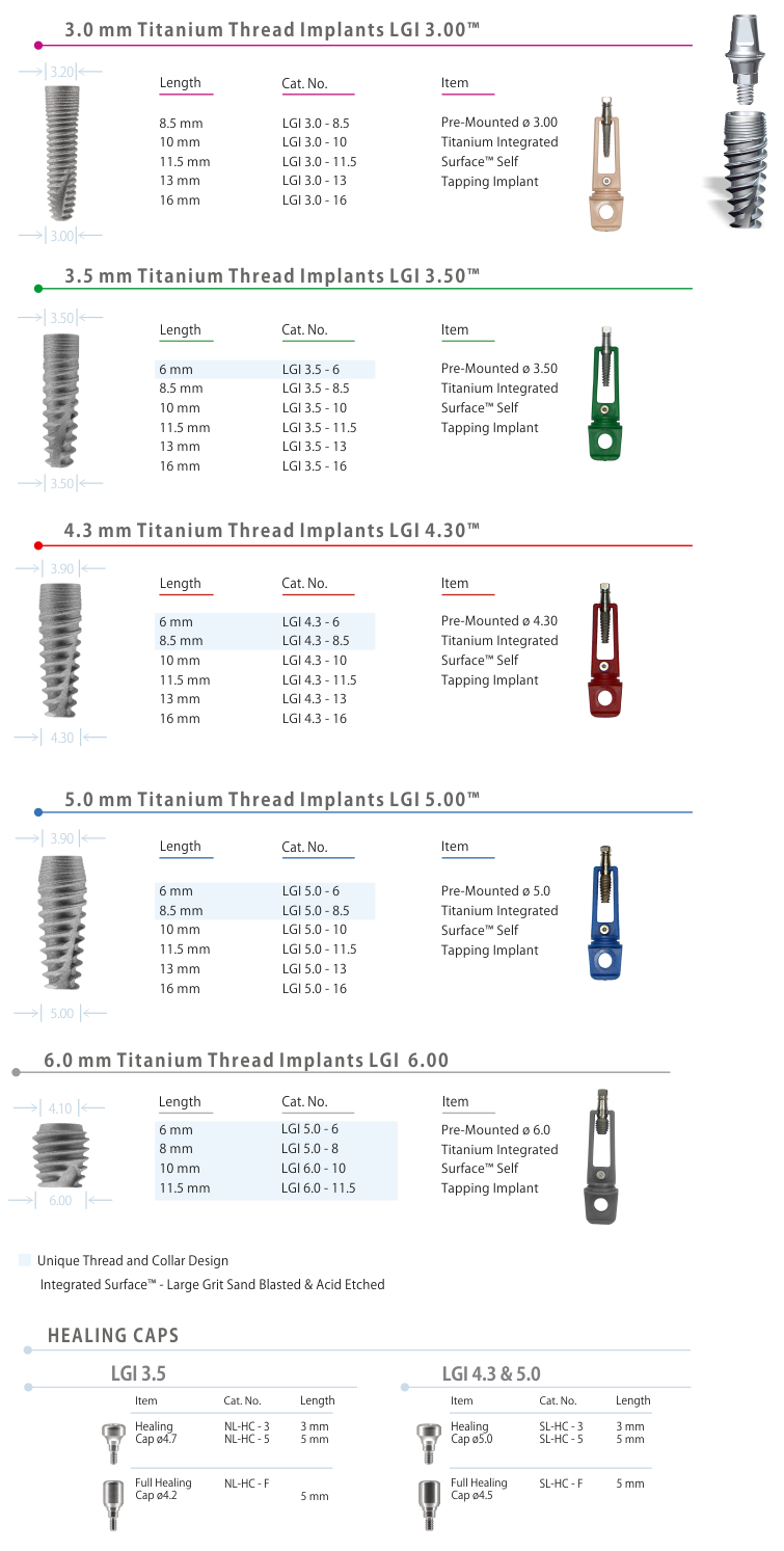 LOGIC™ - Tapered Thread Implants